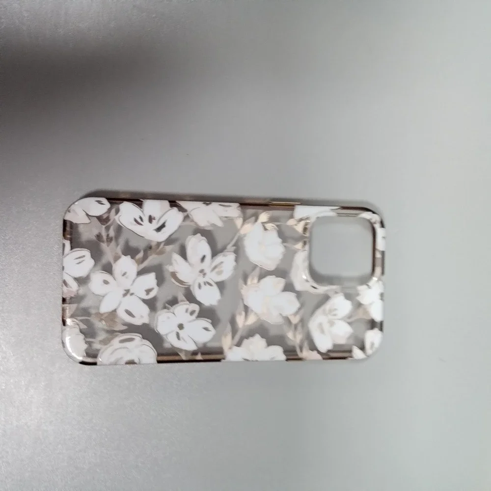 Floral iPhone 11‎ Case White Gold Cherry Blossom Clear Slim Fit Cover
